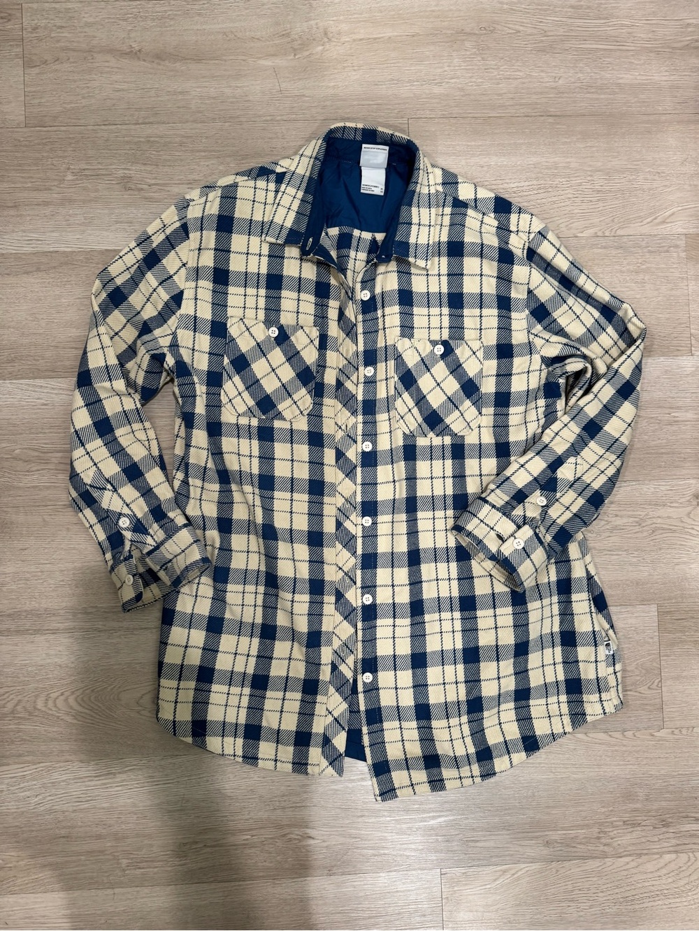 The North Face Women’s Navy and Cream Plaid Button-Down Shirt